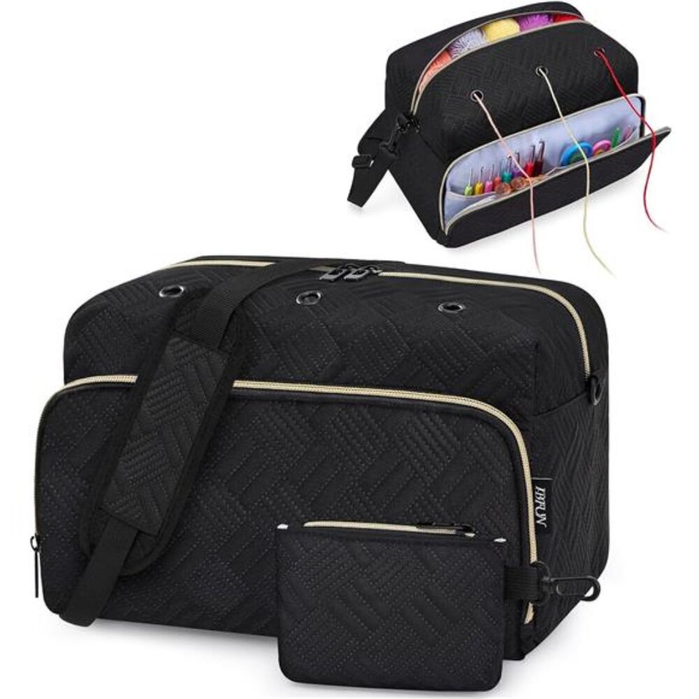 Crochet Yarn Knitting Bag 2 Pcs Yarn Storage Organizer Crocheting Bags